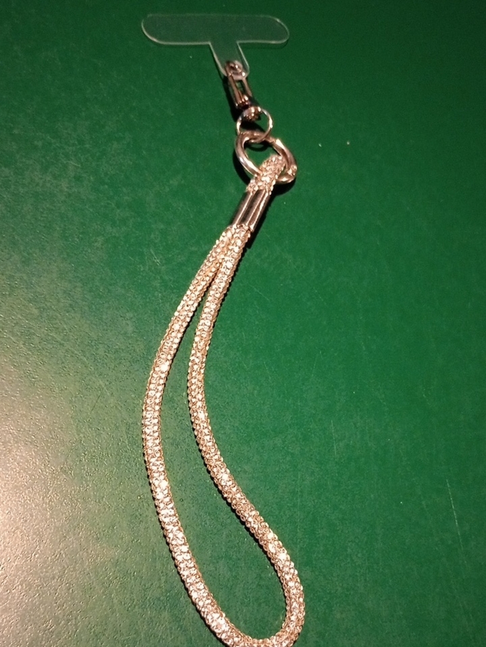 Silver Crystal Phone Wristlet Strap
